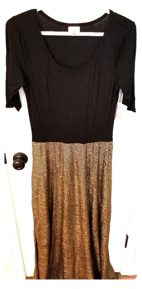 Lularoe Gold and Black Dress